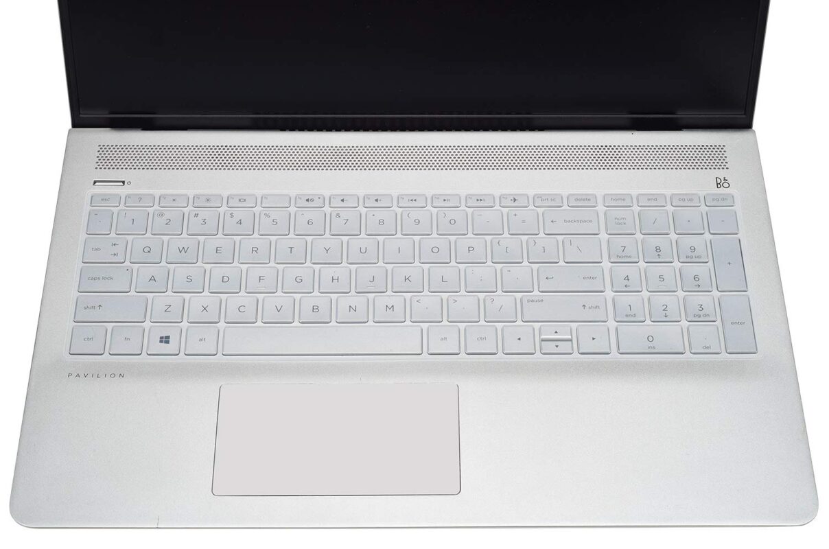 Saco Silicone Skin Keyboard Cover Compatible for 2019 and 2018 HP Pavilion 15-cs0053cl 15.6 inch Laptop – Transparent