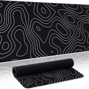 black white mouse pad